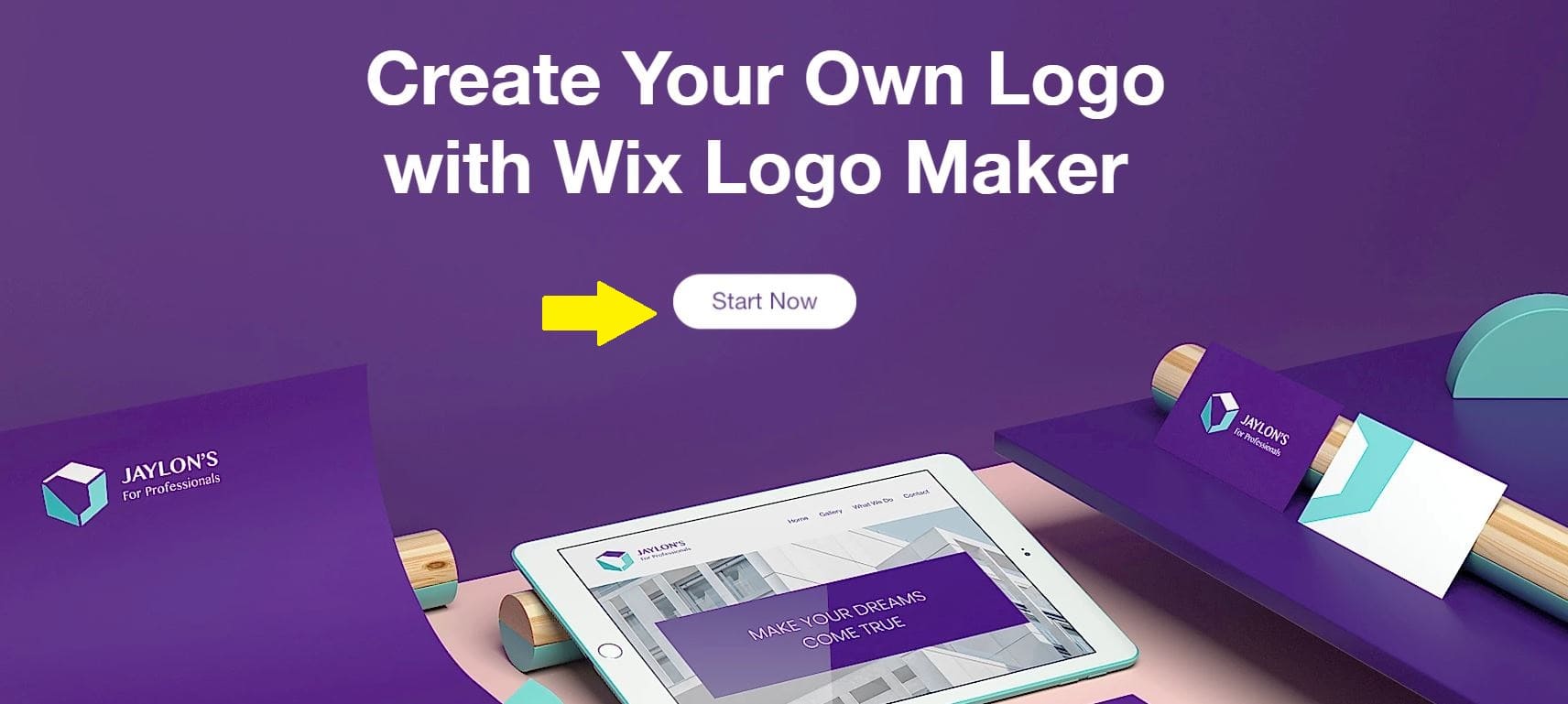 Captura de pantalla de Wix Logo Maker: comienza ahora